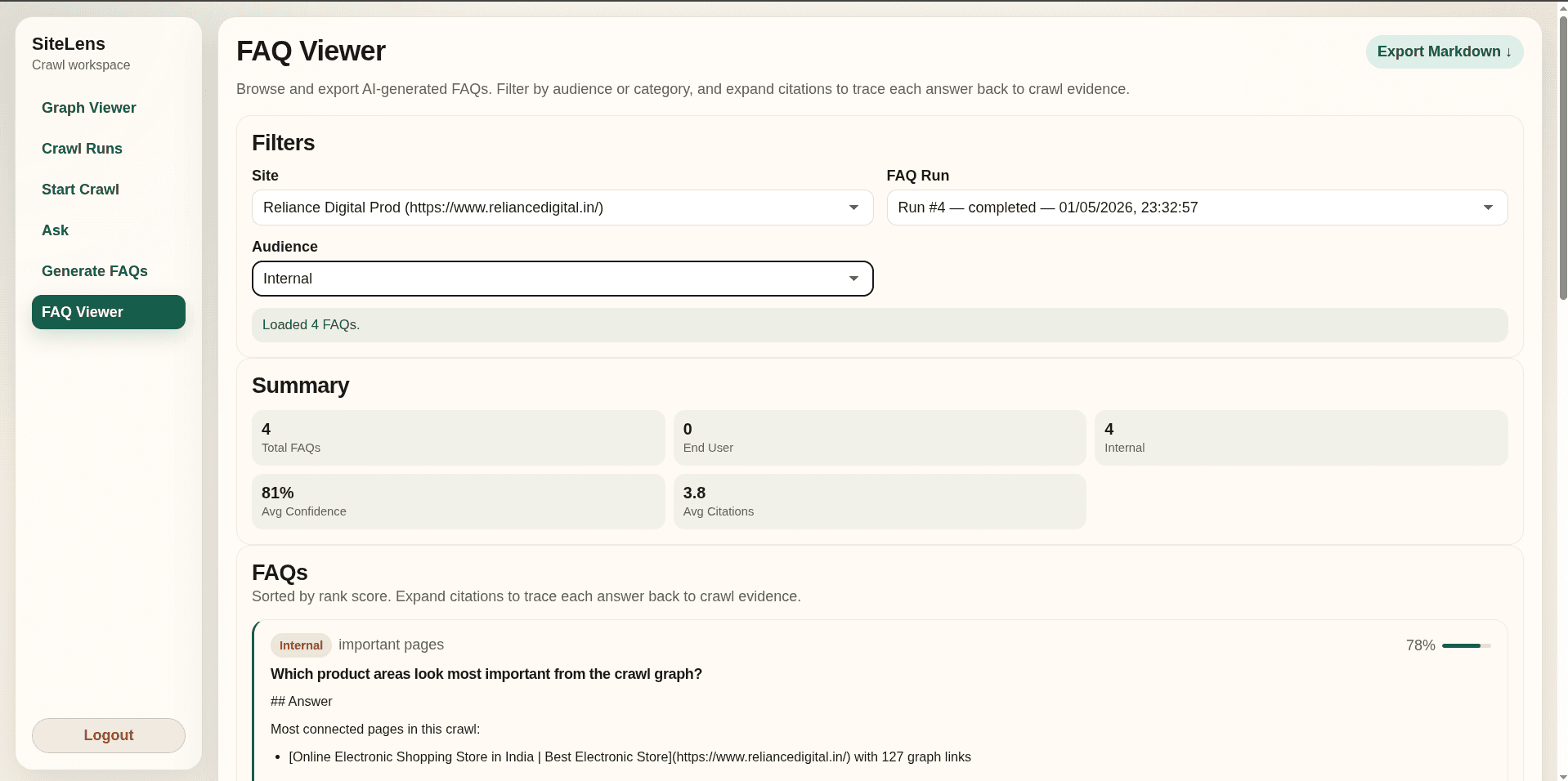 SiteLens screenshot 6
