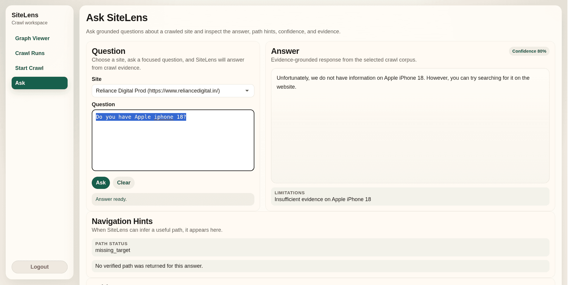 SiteLens screenshot 10